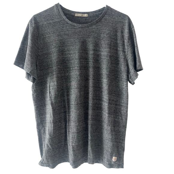 Marine Layer Shirt Mens Medium Heather Gray Knit Cotton Blend Short Sleeve Soft - Picture 1 of 6